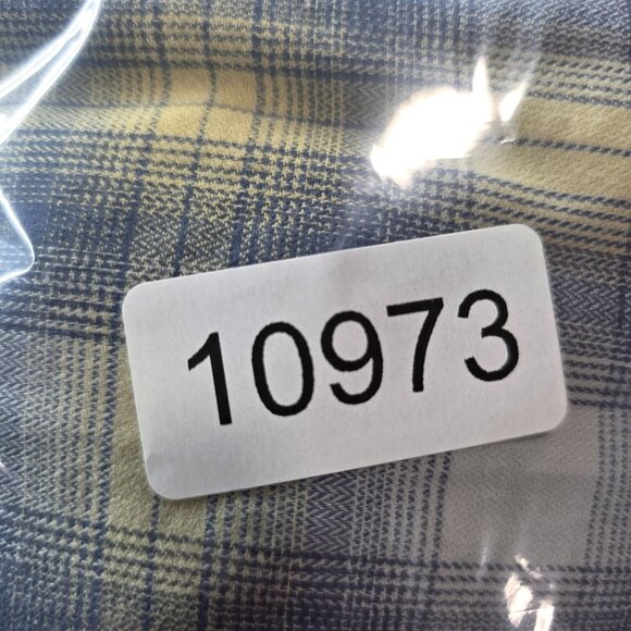 Mens Wrangler Western Yellow & Gray Plaid Shirt Long Sleeve Button Up Cowboy S - Picture 7 of 8